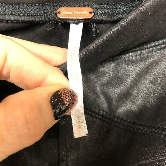 Free People Vegan Suede Black Leggings - Picture 8 of 15